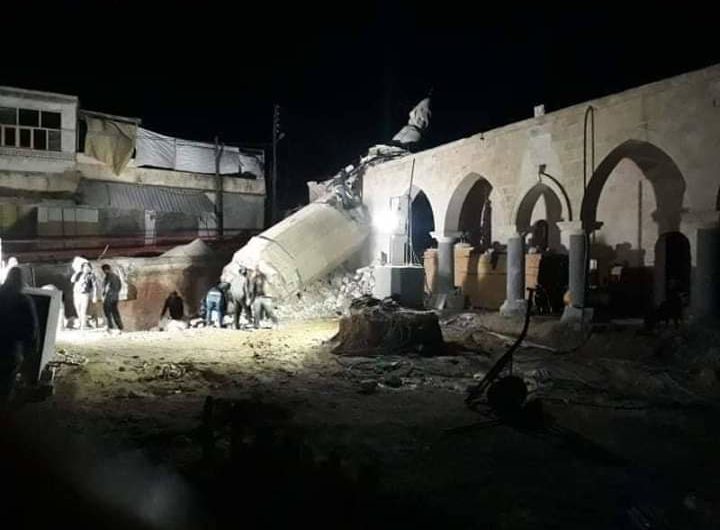 حتى المآذن لم تسلم من الهدم في عفرين