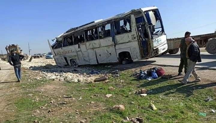 مقتل وإصابة 37 شخصًا في حادث مروري بريف منبج