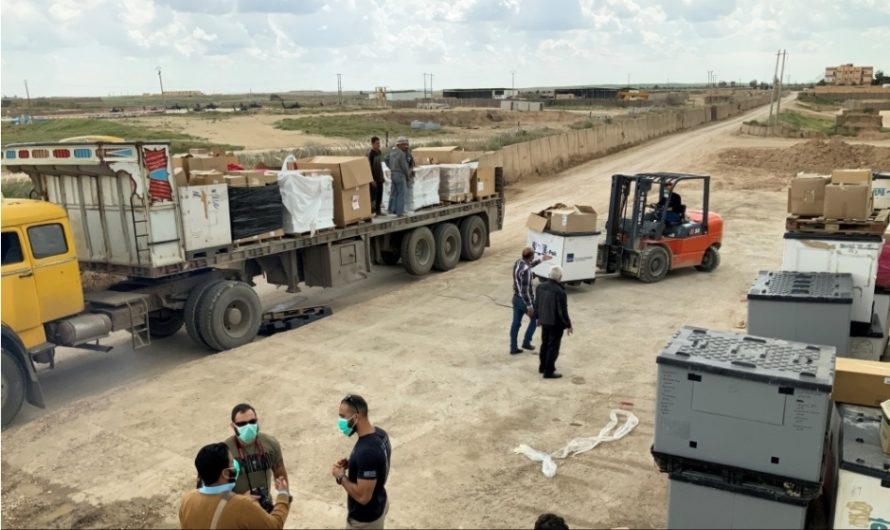 التحالف يقوم بتجهيز الإمدادات لمكافحة جائحة كوفيد-19 في منطقة الإدارة الذاتية شمال شرق سوريا