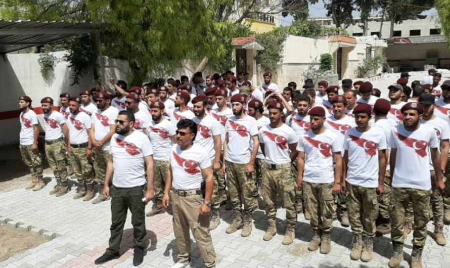 بالعلم التركي” المنقوش على الصدر ….تخريج دفعة جديدة من عناصر الشرطة العسكرية للعمل في عفرين