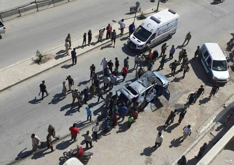 مقتل شخصين وعدة إصابات في انفجار لغم بسيارة بمدينة عفرين