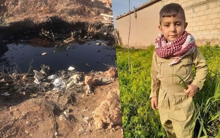 طفل يفقد حياته بسقوطه ببركة نفط في مدينة القامشلي