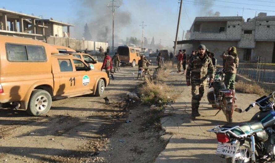 مقتل جنديين تركيين في انفجار سيارة مفخخة بحاجز عسكري جنوب بلدة رأس العين السورية