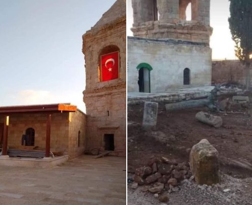السلطات التركية تواصل سرقة الآثار السورية وتشويه المعالم التراثية والدينية
