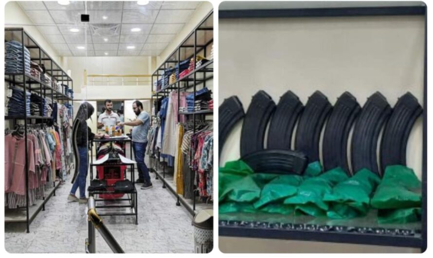 من محل بيع الألبسة إلى محل لتجارة الأسلحة بعد نهبه في مدينة رأس العين من قبل مسلحين موالين لتركيا