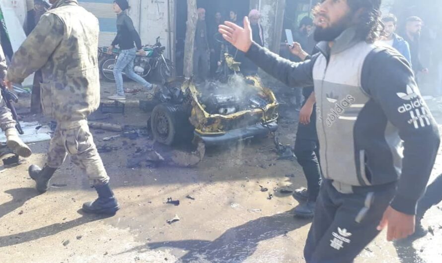 قتيلين وجرحى جراء انفجار سيارة  مفخخة في سوق مدينة الراعي الخاضعة لسيطرة مسلحين موالين لتركيا