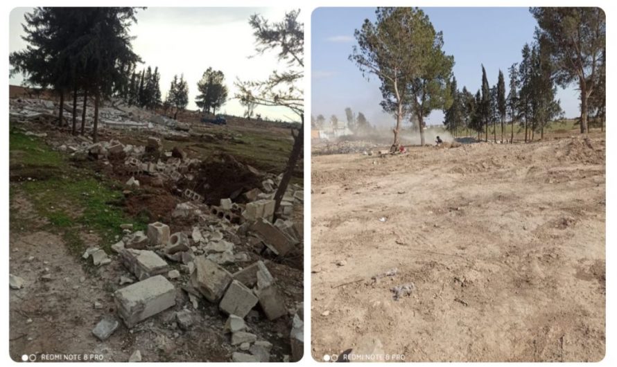 الجيش التركي يهدم عشرات المنازل في مدينة رأس العين