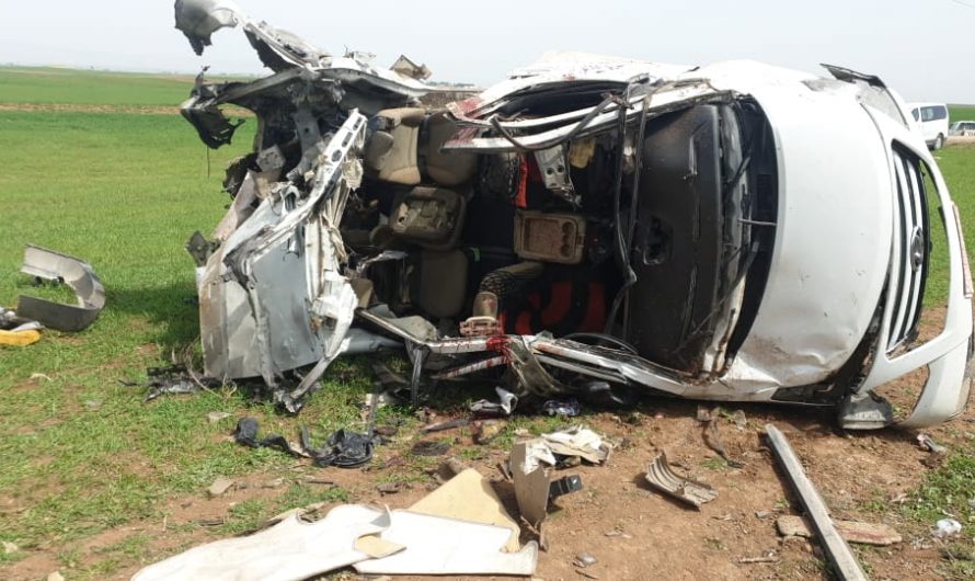 طائرة مسيرة تركية تستهدف سيارة قرب ناحية تربه سبيه في محافظة الحسكة