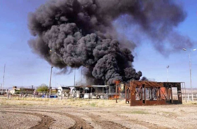 سوريا: توثيق حجم الأضرار التي لحقت بمنشأة الغاز في سويدية نتيجة القصف التركي