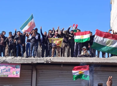 مشاهد مؤثرة لا تنسى من موكب دفن شهداء مجزرة نوروز في جنديرس في ريف عفرين