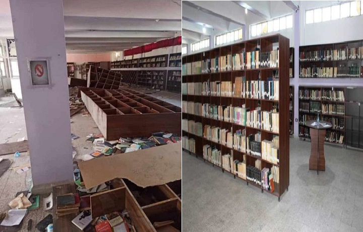 إحراق مكتبة محمد منلا غزيل في منبج